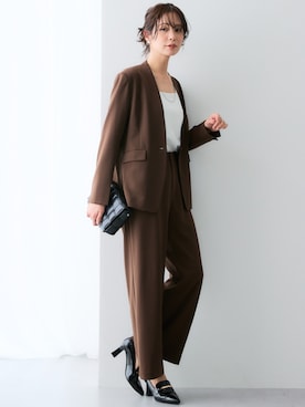 「アイテム（フォーマルスーツ/小物）」を使った、nissen Ladies Modelsさん（レディース・167cm）の冬コーディネート