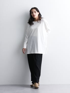 「レディース」｜「アイテム（チュニック）」を使った、nissen Ladies Modelsさん（レディース・160cm）の春コーディネート