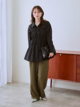 「アイテム（チュニック）」を使った、nissen Ladies Modelsさん（レディース・160cm）の秋コーディネート