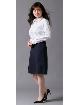 「スーツコーデ」｜nissen Ladies Modelsさん（レディース・160cm）の春コーディネート