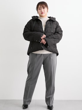 「アイテム（ダッフルコート）」を使った、nissen Ladies Modelsさん（レディース・160cm）の冬コーディネート