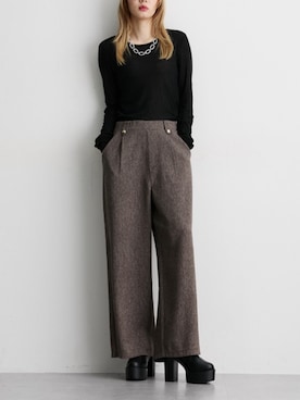 「Soiunique（スワユニーク）のアイテム」を使った、nissen Ladies Modelsさん（レディース・156cm）の秋コーディネート