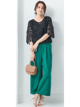 トップス hana クロシェ風レーストップス【Hana服】 通販【ニッセン】
