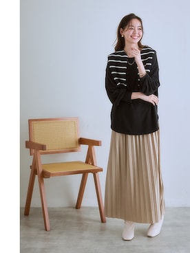 「nissen（ニッセン）のアイテム」を使った、nissen Ladies Modelsさん（レディース・165cm）の秋コーディネート