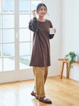 「nissen（ニッセン）のアイテム」を使った、nissen Ladies Modelsさん（レディース・165cm）の秋コーディネート