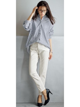 「首元ヌケ感」｜nissen Ladies Modelsさん（レディース・167cm）の夏コーディネート