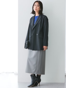 「クルーネックニット」｜nissen Ladies Modelsさん（レディース・167cm）の秋コーディネート