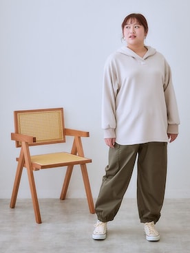 「アイテム（パーカー）」を使った、nissen Ladies Modelsさん（レディース・160cm）の夏コーディネート