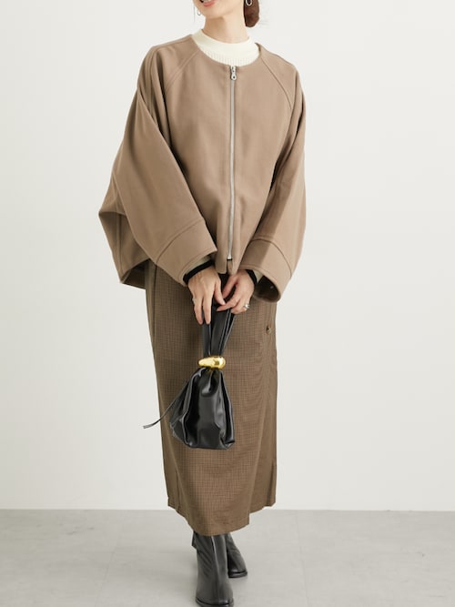 セール】ノーカラードルマンジャケットコート（ノーカラージャケット