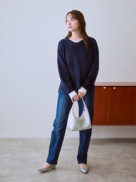 「首元ヌケ感」｜nissen Ladies Modelsさん（レディース・165cm）の秋コーディネート