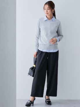 「首元ヌケ感」｜nissen Ladies Modelsさん（レディース・167cm）の秋コーディネート