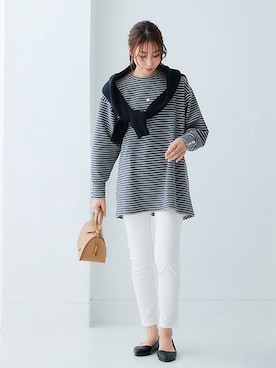 「アイテム（チュニック）」を使った、nissen Ladies Modelsさん（レディース・164cm）の秋コーディネート