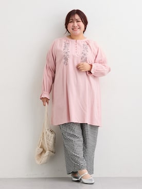 「アイテム（チュニック）」を使った、nissen Ladies Modelsさん（レディース・158cm）の秋コーディネート