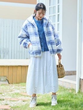 「nissen（ニッセン）のアイテム」を使った、nissen Ladies Modelsさん（レディース・165cm）の秋コーディネート