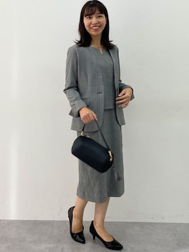 「アイテム（フォーマルスーツ/小物）」を使った、nissen Ladies Modelsさん（レディース・154cm）の秋コーディネート