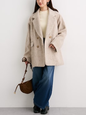 「レディースファッション」｜「アイテム（ジャケット/アウター）」を使った、nissen Ladies Modelsさん（レディース・160cm）の冬コーディネート