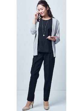 「スーツコーデ」｜nissen Ladies Modelsさん（レディース・168cm）の冬コーディネート