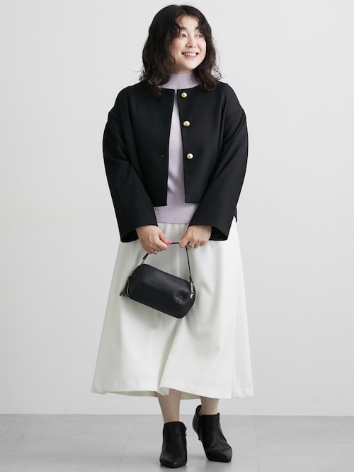 ハイネックニット（毛玉になりにくい・タンブル乾燥OK）（ニット