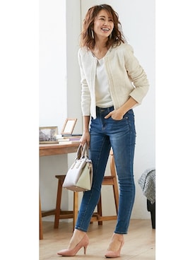 「スーツコーデ」｜nissen Ladies Modelsさん（レディース・160cm）の冬コーディネート