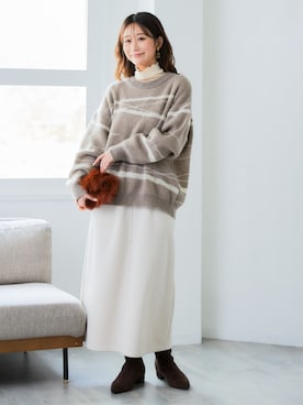 「nissen（ニッセン）のアイテム」を使った、nissen Ladies Modelsさん（レディース・160cm）の秋コーディネート