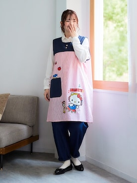 「アイテム（エプロン）」を使った、nissen Ladies Modelsさん（レディース・160cm）の冬コーディネート