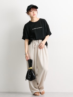 「レディースファッション」｜「アイテム（スラックス）」を使った、nissen Ladies Modelsさん（レディース・154cm）の夏コーディネート