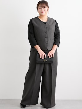 「アイテム（フォーマルスーツ/小物）」を使った、nissen Ladies Modelsさん（レディース・160cm）の冬コーディネート