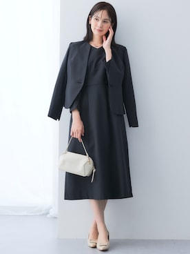 「アイテム（スーツセット）」を使った、nissen Ladies Modelsさん（レディース・167cm）の秋コーディネート