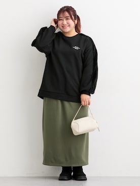 「nissen（ニッセン）のアイテム（Tシャツ/カットソー）」を使った、nissen Ladies Modelsさん（レディース・158cm）の秋コーディネート