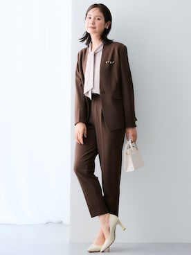 「アイテム（フォーマルスーツ/小物）」を使った、nissen Ladies Modelsさん（レディース・167cm）の冬コーディネート