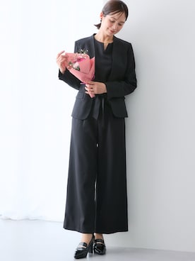 「アイテム（フォーマルスーツ/小物、ブラック系）」を使った、nissen Ladies Modelsさん（レディース・167cm）の冬コーディネート