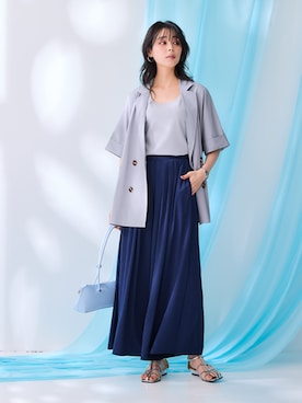 「nissen（ニッセン）のアイテム（ジャケット/アウター）」を使った、nissen Ladies Modelsさん（レディース・165cm）の春コーディネート