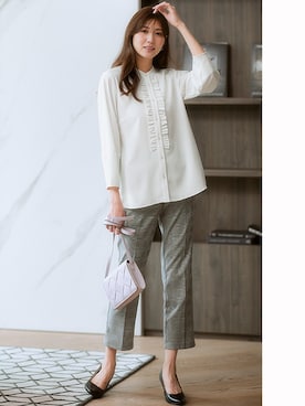 「しわになりにくい」｜nissen Ladies Modelsさん（レディース・169cm）の冬コーディネート