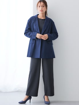 「アイテム（カバーオール）」を使った、nissen Ladies Modelsさん（レディース・167cm）の秋コーディネート