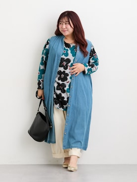 「アイテム（チュニック）」を使った、nissen Ladies Modelsさん（レディース・158cm）の秋コーディネート