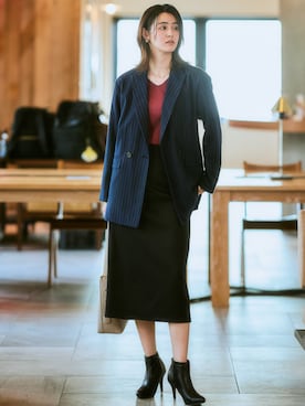 「nissen（ニッセン）のアイテム」を使った、nissen Ladies Modelsさん（レディース・168cm）の秋コーディネート