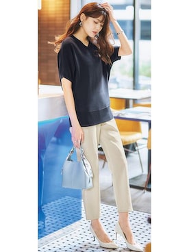 「首元ヌケ感」｜nissen Ladies Modelsさん（レディース・169cm）の春コーディネート