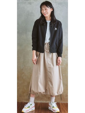 「nissen（ニッセン）のアイテム（モッズコート）」を使った、nissen Ladies Modelsさん（レディース・164cm）の秋コーディネート