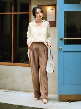 「首元ヌケ感」｜nissen Ladies Modelsさん（レディース・167cm）の春コーディネート