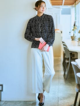 「アイテム（フォーマルスーツ/小物）」を使った、nissen Ladies Modelsさん（レディース・169cm）の秋コーディネート