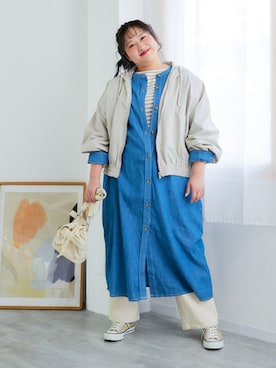 「nissen（ニッセン）のアイテム（ジャケット/アウター）」を使った、nissen Ladies Modelsさん（レディース・160cm）の冬コーディネート
