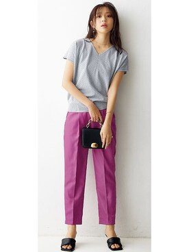 「首元ヌケ感」｜nissen Ladies Modelsさん（レディース・167cm）の春コーディネート