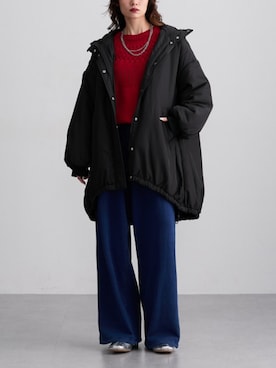 「アイテム（ダッフルコート）」を使った、nissen Ladies Modelsさん（レディース・154cm）の秋コーディネート