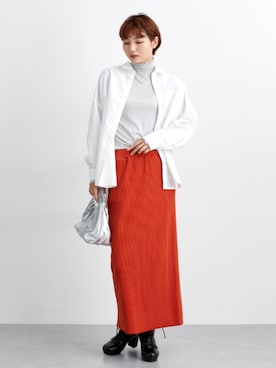 「大きいサイズレディースファッション」｜「アイテム（ブーツ）」を使った、nissen Ladies Modelsさん（レディース・168cm）の秋コーディネート