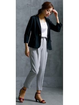 「スーツコーデ」｜nissen Ladies Modelsさん（レディース・160cm）の春コーディネート