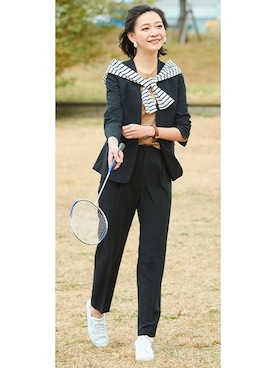 「スーツコーデ」｜nissen Ladies Modelsさん（レディース・173cm）の春コーディネート