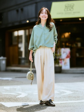 「首元ヌケ感」｜nissen Ladies Modelsさん（レディース・160cm）の秋コーディネート