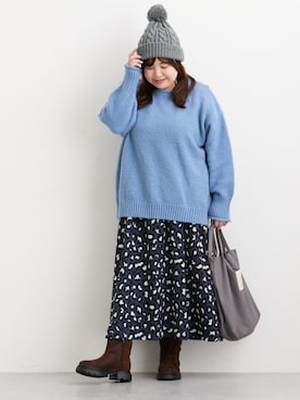 「nissen（ニッセン）のアイテム」を使った、nissen Ladies Modelsさん（レディース・155cm）の秋コーディネート