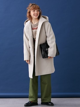 「レギュラー」｜「アイテム（ダッフルコート）」を使った、nissen Ladies Modelsさん（レディース・160cm）の秋コーディネート