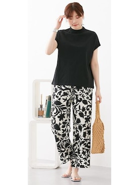「綿100%」｜nissen Ladies Modelsさん（レディース・167cm）の夏コーディネート